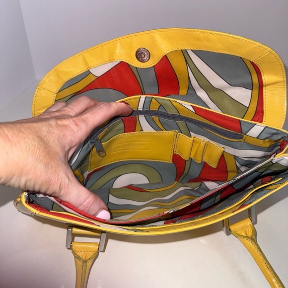 Nordstrom Chic Yellow retro Handbag - Picture 8 of 11